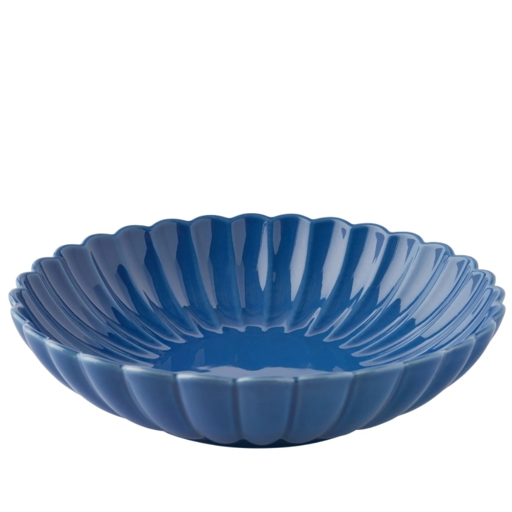 ❤️ Pioneer Woman Colete Blue Scalloped 11" Serving Bowl